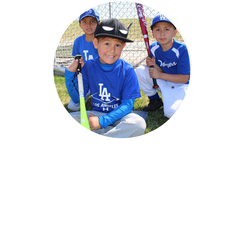 kids at a kiwanis baseball clinic